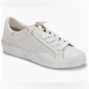Dolce Vita Zina White Perforated Leather Sneakers 8.5